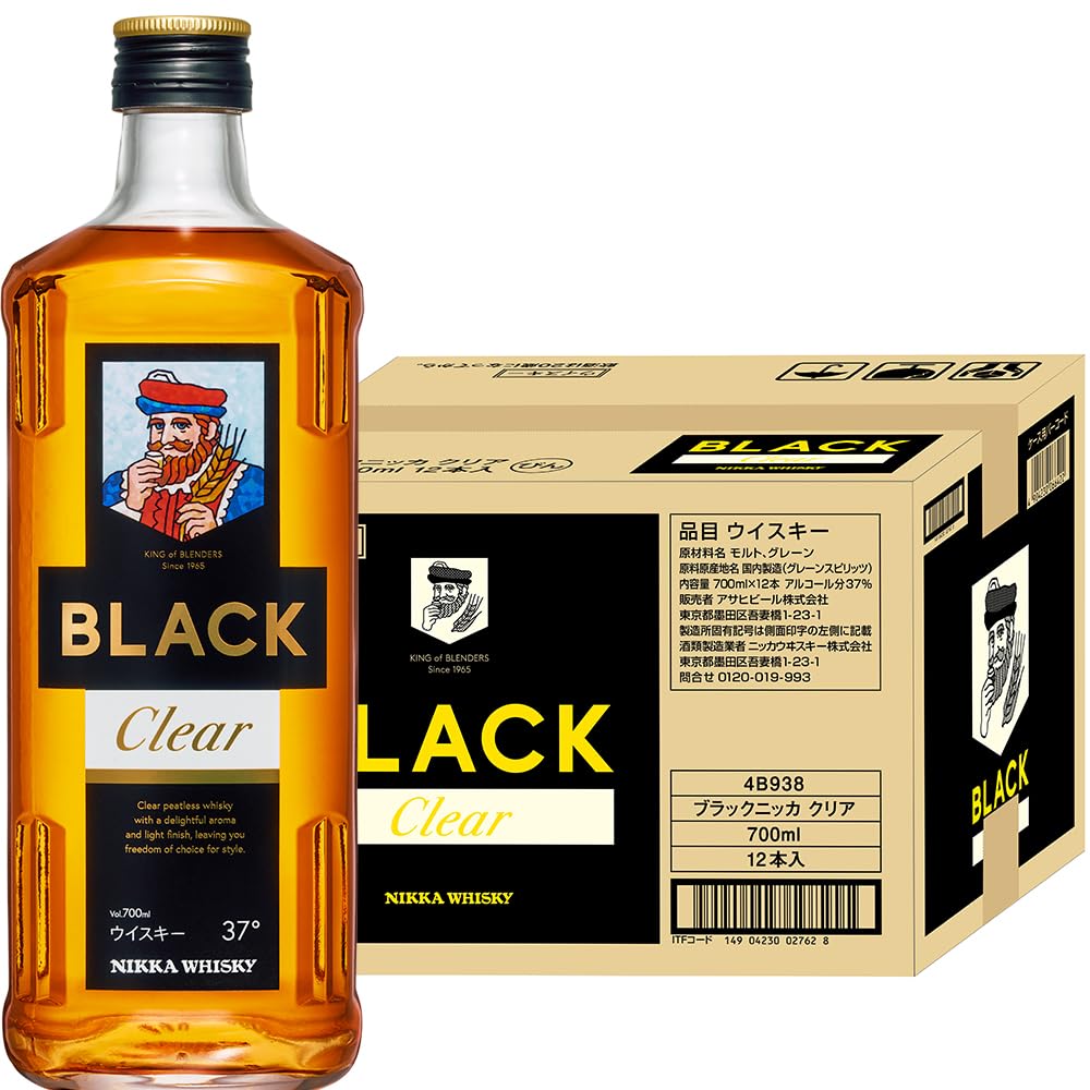Amazon.co.jp: ブラックニッカ クリア 37度 700ml×1ケース（12本